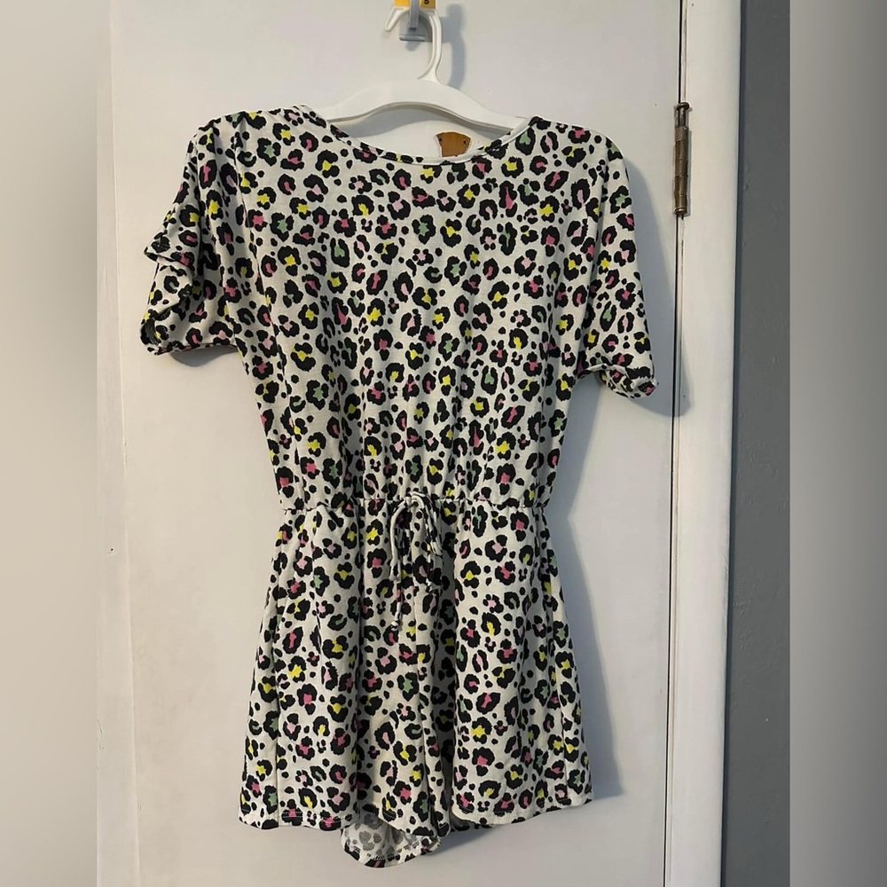 Dressed in LALA - Rainbow Cheetah Romper